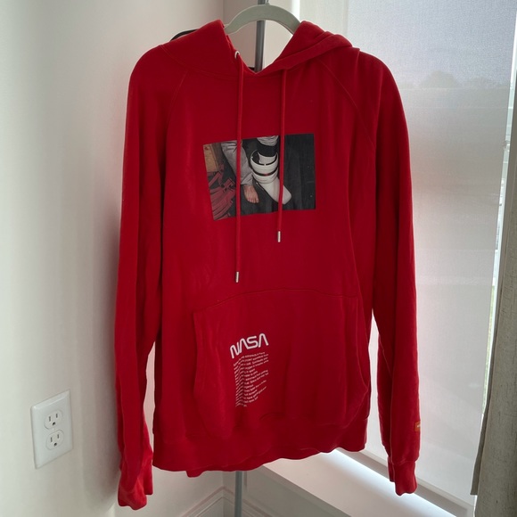 Heron Preston Red Hoodie